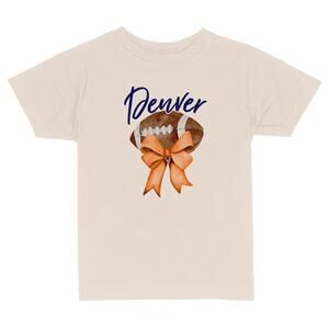 Girly Denver Football Toddler Kids T Shirt